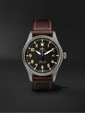  Shop Authentic IWC Pilot's Watch Mark XVIII 40mm Black Dial Brown Leather Strap Watch for Men - IW327006 - Luxxuri