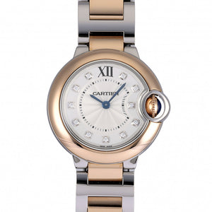  Shop Authentic Cartier Ballon Bleu De Cartier Diamonds Silver Dial Two Tone Steel Strap Watch for Women - W3BB0026 - Luxxuri