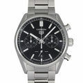  Shop Authentic Tag Heuer Carrera Chronograph Black Dial Silver Steel Strap Watch for Men - CBN2010.BA0642 - Luxxuri