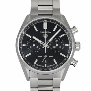  Shop Authentic Tag Heuer Carrera Chronograph Black Dial Silver Steel Strap Watch for Men - CBN2010.BA0642 - Luxxuri