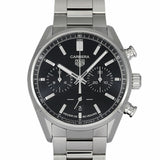  Shop Authentic Tag Heuer Carrera Chronograph Black Dial Silver Steel Strap Watch for Men - CBN2010.BA0642 - Luxxuri
