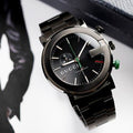  Shop Authentic Gucci G Chrono Black Dial Black Steel Strap Watch For Men - YA101331 - Luxxuri