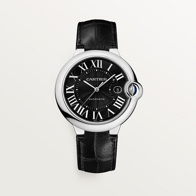  Shop Authentic Cartier Ballon Bleu De Cartier Black Dial Black Leather Strap Watch for Men - WSBB0003 - Luxxuri