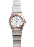  Shop Authentic Omega Constellation Manhattan Quartz Diamonds Mother of Pearl Dial Two Tone Steel Strap Watch for Women - 131.20.25.60.55.001 - Luxxuri