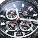  Shop Authentic Tag Heuer Carrera Chronograph Steel & Ceramic Black Dial Black Rubber Strap Watch for Men - CBG2090.FT6145 - Luxxuri