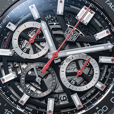  Shop Authentic Tag Heuer Carrera Automatic Chronograph Black Dial Black Rubber Strap Watch for Men - CBG2A90.FT6173 - Luxxuri