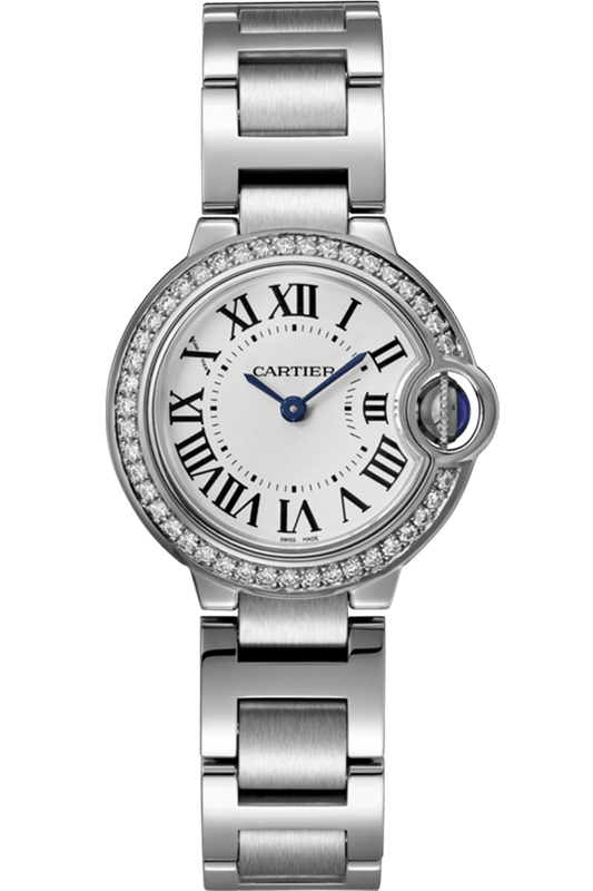  Shop Authentic Cartier Ballon Bleu De Cartier Diamonds White Dial Silver Steel Strap Watch for Women - W4BB0015 - Luxxuri
