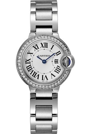  Shop Authentic Cartier Ballon Bleu De Cartier Diamonds White Dial Silver Steel Strap Watch for Women - W4BB0015 - Luxxuri