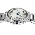  Shop Authentic Cartier Ballon Bleu De Cartier Diamonds White Dial Silver Steel Strap Watch for Women - W4BB0015 - Luxxuri