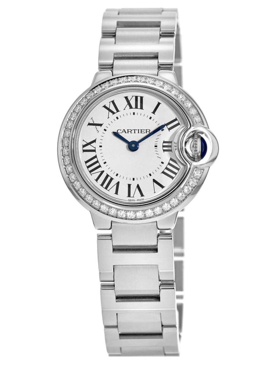  Shop Authentic Cartier Ballon Bleu De Cartier Diamonds White Dial Silver Steel Strap Watch for Women - W4BB0015 - Luxxuri