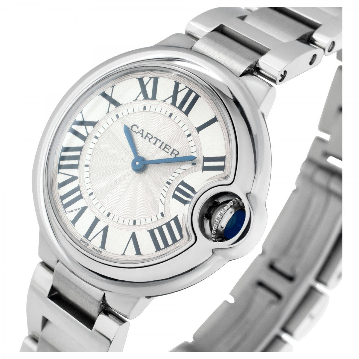  Shop Authentic Cartier Ballen Bleu De Cartier Silver Dial Silver Steel Strap Watch for Women - W6920084 - Luxxuri