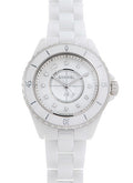  Shop Authentic Chanel J12 Diamonds Mother of Pearl White Dial White Steel Strap Watch for Women - J12 H5704 - Luxxuri