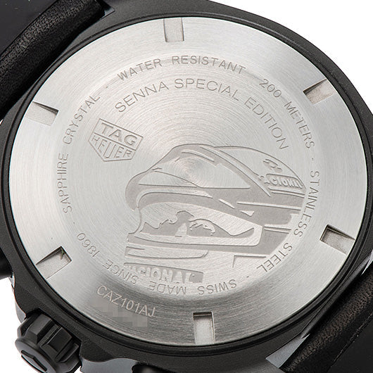  Shop Authentic Tag Heuer Formula 1 Chronograph Senna Black Dial Black Leather Strap Watch for Men - CAZ101AJ.FC6487 - Luxxuri