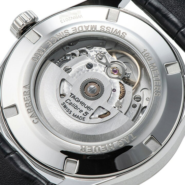  Shop Authentic Tag Heuer Carrera Day Date Black Dial Black Leather Strap Watch for Men - WBN2013.FC6503 - Luxxuri