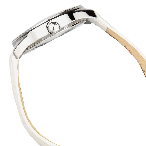  Shop Authentic Guess Rosette Analog White Dial White Leather Strap Watch For Women - W75043L1 - Luxxuri