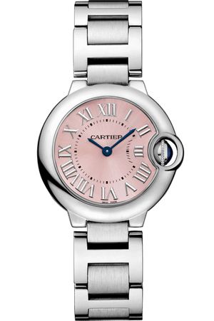  Shop Authentic Cartier Ballon Bleu de Cartier Pink Dial Silver Steel Strap Watch for Women - W6920038 - Luxxuri