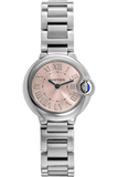  Shop Authentic Cartier Ballon Bleu de Cartier Pink Dial Silver Steel Strap Watch for Women - W6920038 - Luxxuri