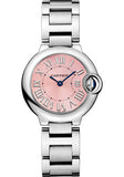  Shop Authentic Cartier Ballon Bleu de Cartier Pink Dial Silver Steel Strap Watch for Women - W6920038 - Luxxuri