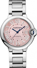 Cartier Ballon Bleu De Cartier Pink Dial Silver Steel Strap Watch for Women - W6920041