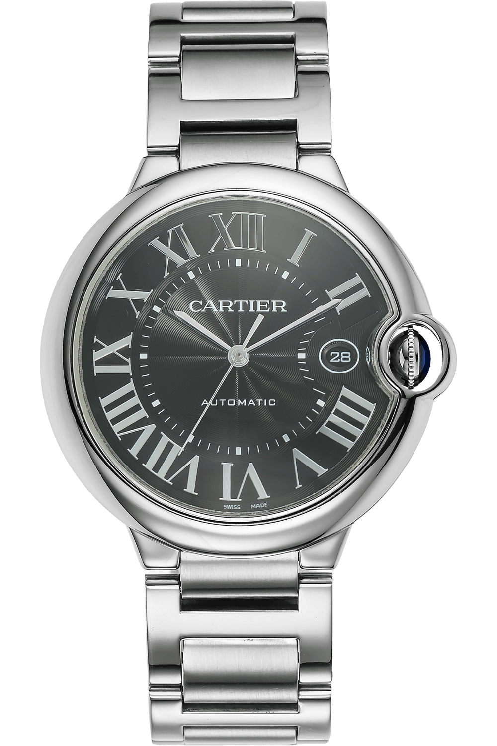  Shop Authentic Cartier Ballon Bleu de Cartier Black Dial Silver Steel Strap Watch for Men - W6920042 - Luxxuri