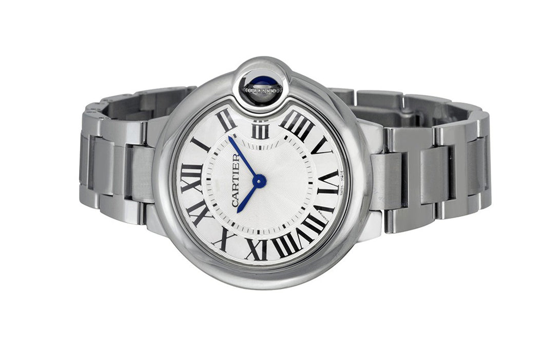  Shop Authentic Cartier Ballen Bleu De Cartier Silver Dial Silver Steel Strap Watch for Women - W6920084 - Luxxuri