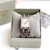  Shop Authentic Guess Mod Heavy Metal Diamonds Silver Dial Silver Steel Strap Watch for Women - W95088L1 - Luxxuri