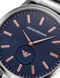  Shop Authentic Emporio Armani Renato Blue Dial Silver Steel Strap Watch For Men - AR11137 - Luxxuri