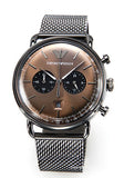  Shop Authentic Emporio Armani Aviator Brown Dial Grey Mesh Bracelet Watch For Men - AR11141 - Luxxuri