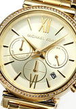  Shop Authentic Michael Kors Sofie Chronograph Quartz Gold Dial Gold Steel Strap Watch For Women - MK6559 - Luxxuri