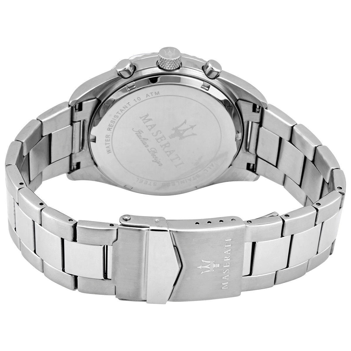  Shop Authentic Maserati Competizione Chronograph Black Dial Silver Steel Strap Watch For Men - R8853100014 - Luxxuri