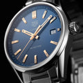  Shop Authentic Tag Heuer Carrera Quartz Blue Dial Blue Calfskin Leather Strap Watch for Women - WAR1112.FC6391 - Luxxuri