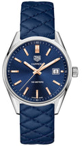  Shop Authentic Tag Heuer Carrera Quartz Blue Dial Blue Calfskin Leather Strap Watch for Women - WAR1112.FC6391 - Luxxuri