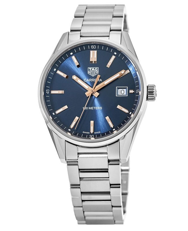  Shop Authentic Tag Heuer Carrera Quartz Blue Dial Silver Steel Strap Watch for Women - WAR1112.BA0601 - Luxxuri