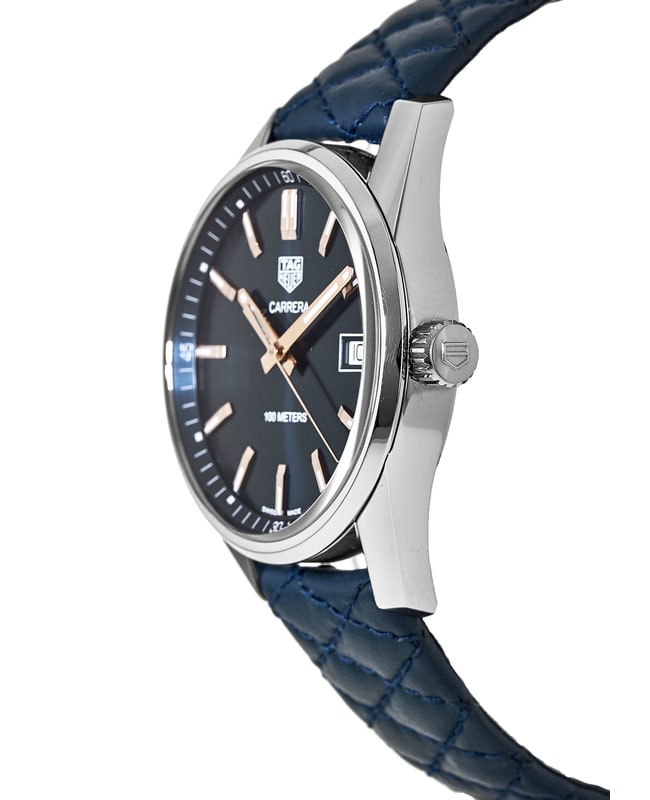  Shop Authentic Tag Heuer Carrera Quartz Blue Dial Blue Calfskin Leather Strap Watch for Women - WAR1112.FC6391 - Luxxuri
