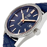  Shop Authentic Tag Heuer Carrera Quartz Diamonds Blue Dial Blue Leather Strap Watch for Women - WAR1114.FC6391 - Luxxuri