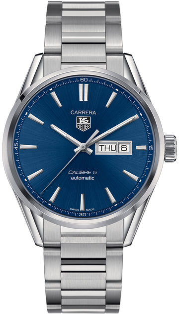  Shop Authentic Tag Heuer Carrera Automatic Blue Dial Silver Steel Strap Watch for Men - WAR201E.BA0723 - Luxxuri