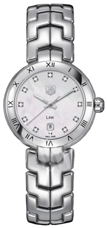  Shop Authentic Tag Heuer Link Diamonds Mother of Pearl Dial Silver Steel Strap Watch for Women -  WAT1417.BA0954 - Luxxuri