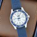  Shop Authentic Breitling Superocean II Automatic 42mm White Dial Blue Rubber Strap Watch for Men - A17366D81A1S2 - Luxxuri