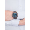  Shop Authentic Maserati Traguardo Chronograph Blue Dial Brown Leather Strap Watch For Men - R8871612008 - Luxxuri