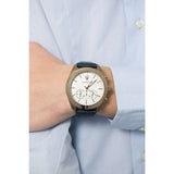  Shop Authentic Maserati Traguardo Chronograph Grey Dial Leather Strap Men's Watch - R8871612016 - Luxxuri