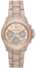  Shop Authentic Michael Kors Everest Chronograph Crystals Rose Gold Dial Rose Gold Steel Strap Watch For Women - MK7235 - Luxxuri