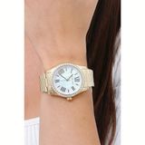  Shop Authentic Michael Kors Lexington Mother of Pearl White Dial Gold Steel Strap Watch for Women - MK1079 - Luxxuri