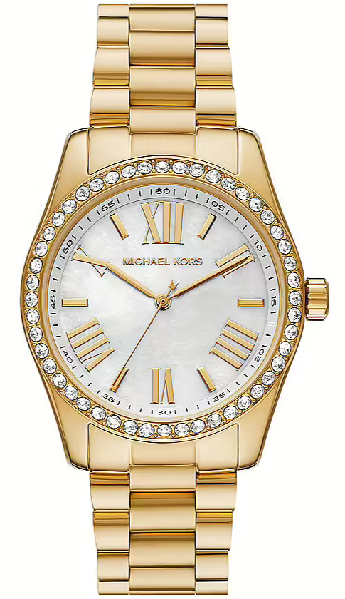  Shop Authentic Michael Kors Lexington Mother of Pearl White Dial Gold Steel Strap Watch for Women - MK1079 - Luxxuri