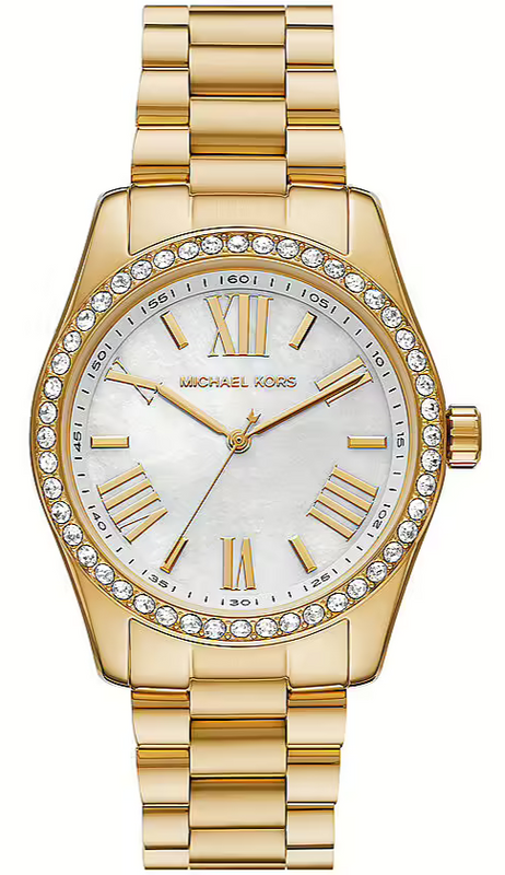  Shop Authentic Michael Kors Lexington Mother of Pearl White Dial Gold Steel Strap Watch for Women - MK1079 - Luxxuri