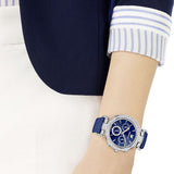  Shop Authentic Swarovski Era Journey Blue Dial Blue Leather Strap Watch for Women - 5479239 - Luxxuri