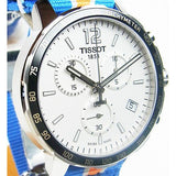  Shop Authentic Tissot Quickster Chronograph NBA New York Kicks White Dial Multicolored Nato Strap Watch For Men - T095.417.17.037.06 - Luxxuri