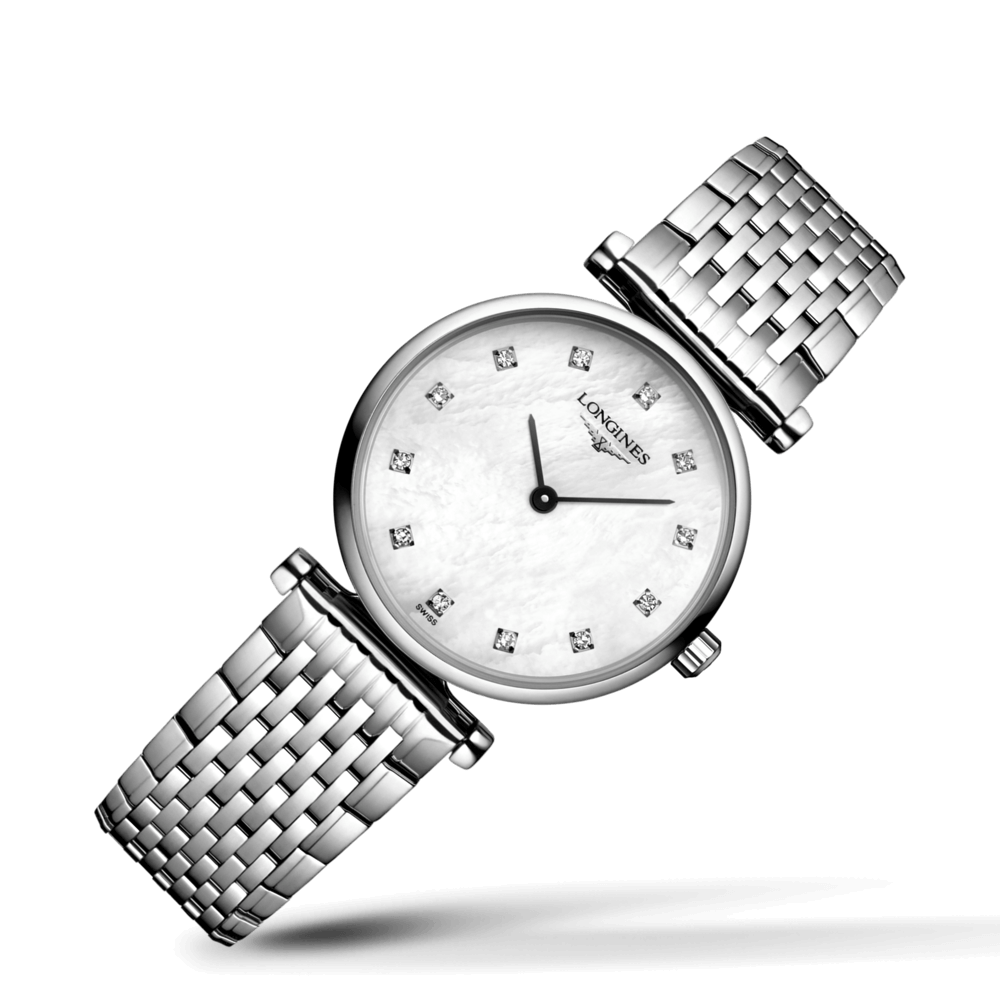  Shop Authentic Longines La Grande Classique Diamonds White Dial Silver Steel Strap Watch for Women - L4.209.4.87.6 - Luxxuri