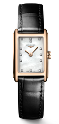  Shop Authentic Longines Dolcevita Diamonds Mother of Pearl White Dial Black Leather Strap Watch for Women - L5.258.8.87.0 - Luxxuri