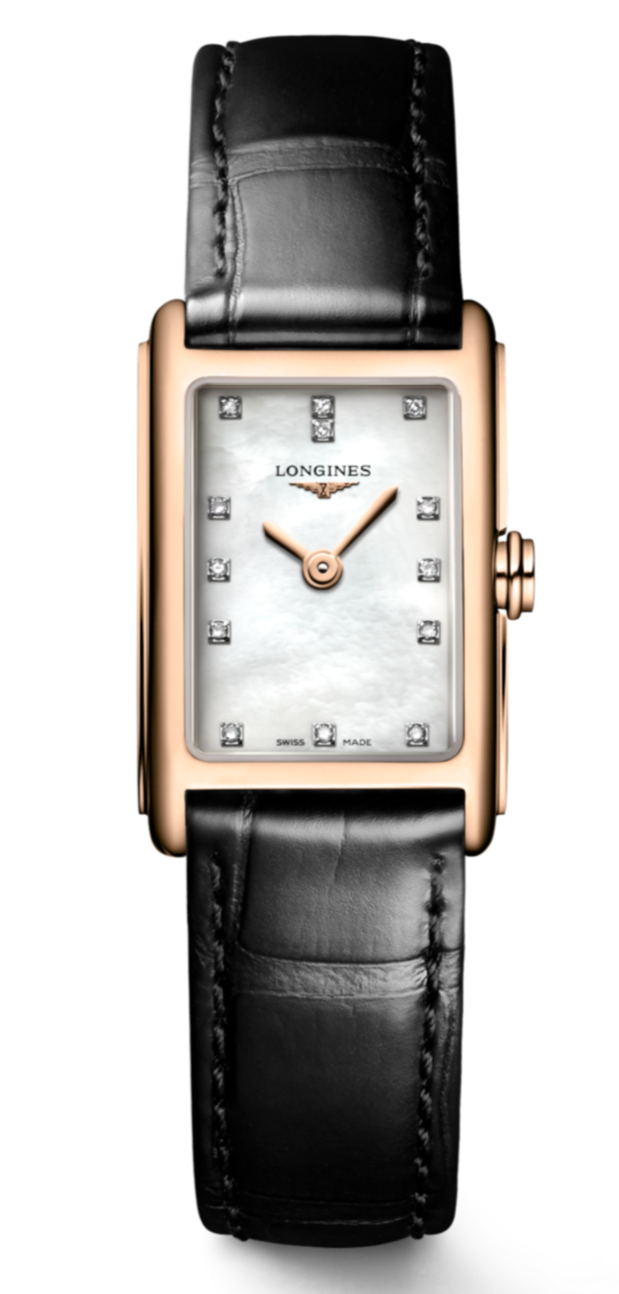  Shop Authentic Longines Dolcevita Diamonds Mother of Pearl White Dial Black Leather Strap Watch for Women - L5.258.8.87.0 - Luxxuri