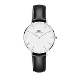  Shop Authentic Daniel Wellington Classic Petite Sheffield White Dial Black Leather Strap Watch For Women - DW00100186 - Luxxuri